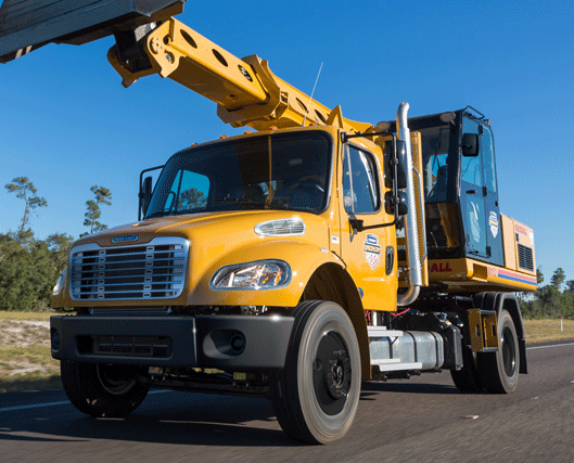Gradall Discovery Series Excavator on the Road
