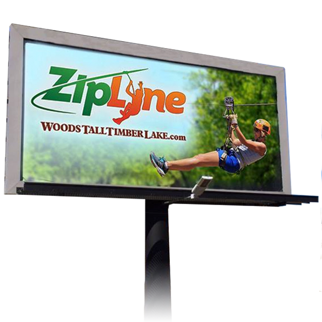 Woods Tall Timber Zipline Billboard